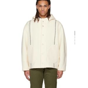 3MAN AW20 Off-White Wool Blanket Hooded Jacket Made in UK
